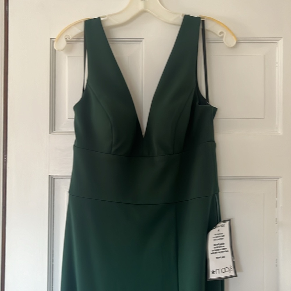 Betsy & Adam Womens V Neck Knit Formal Dress size 10 Emerald Green new w/ tags